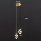 Pendente Lustre de Cristal e Cobre Luxo