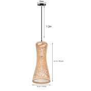 Rattan japonês tecido pendurado lâmpada do teto, lustre de bambu, estilo chinês, iluminação para casa, café, bar, restaurante decorativo