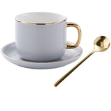 Conjunto Luxuoso de Xícara de Chá de Cerâmica Europeia