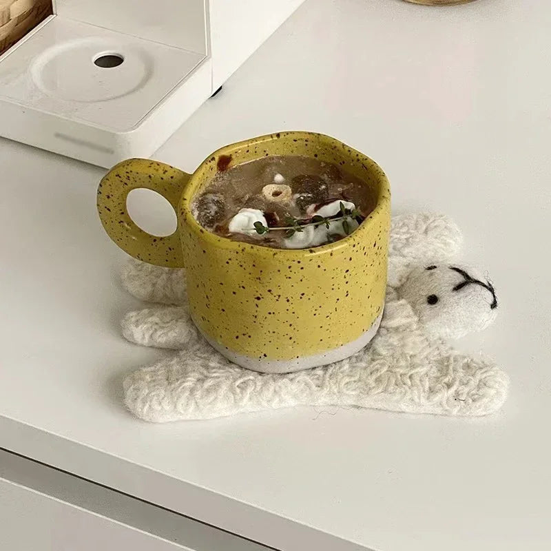 Caneca de Cerâmica 250ml com Alça Criativa Estilo Artístico