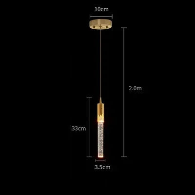 Modern Bubble Crystal Chandelier, Lâmpada suspensa, Luzes pendentes para sala de jantar, Quarto, Bar, Café, Lâmpada LED para decoração de casa