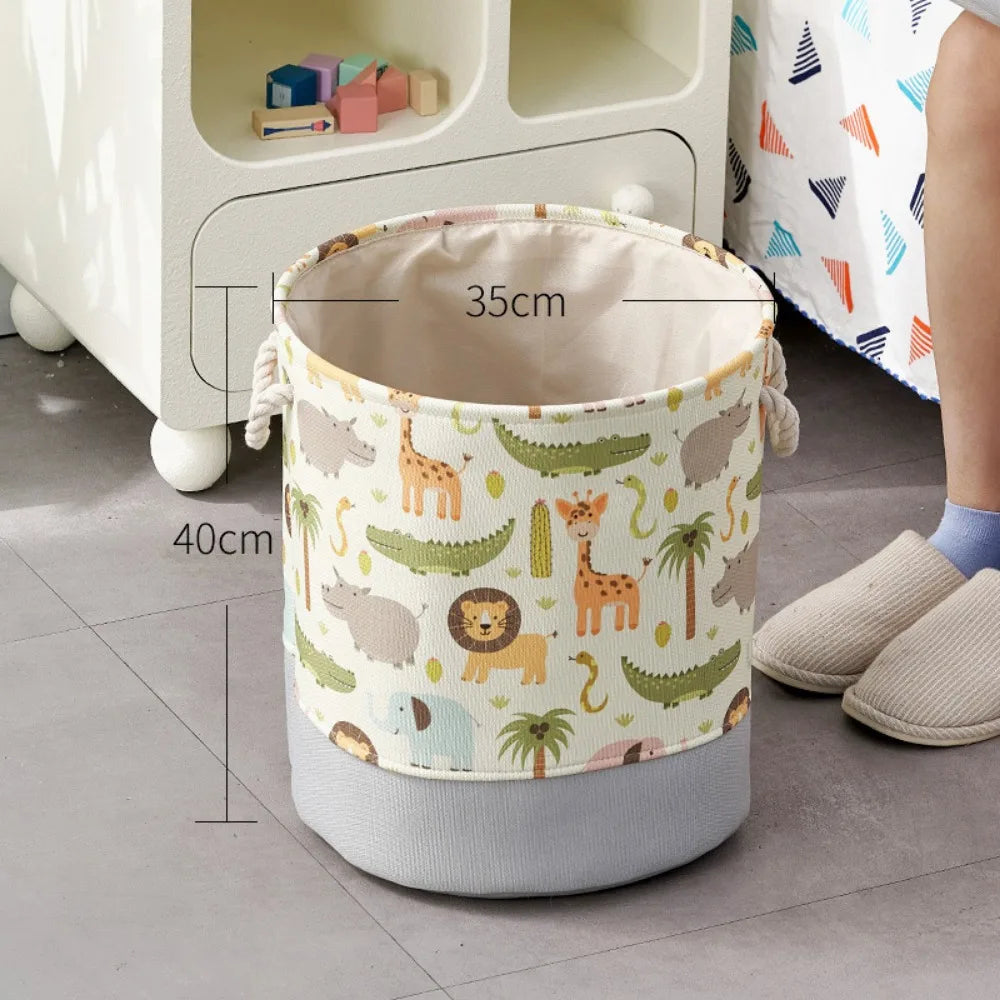 Cesta Dobrável Infantil de Armazenamento com Estampas Divertidas