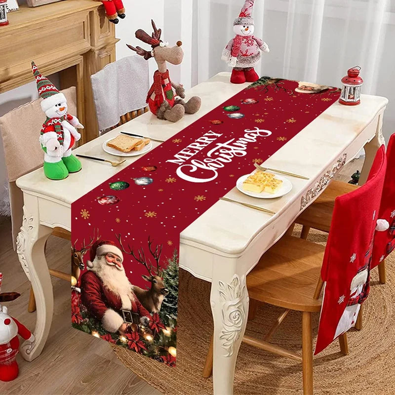 Corredor de mesa de natal feliz natal decoração para casa decoração de mesa de natal 2025 navidad notal noel ornamento feliz ano novo 2026