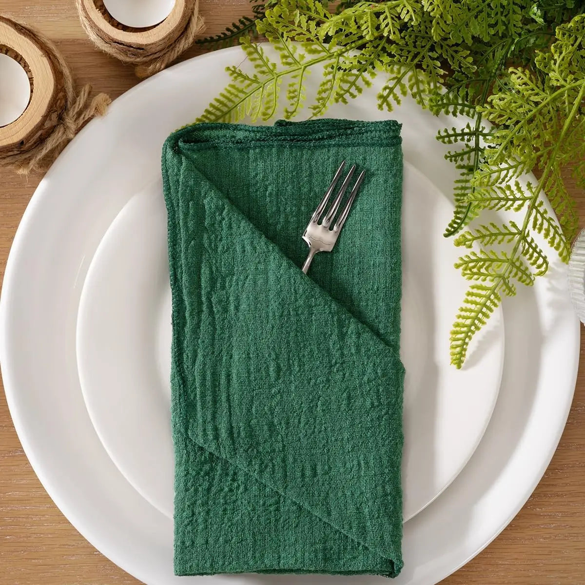 Guardanapos de Algodão Feitos à Mão 32x32cm - Conjunto de 10pcs