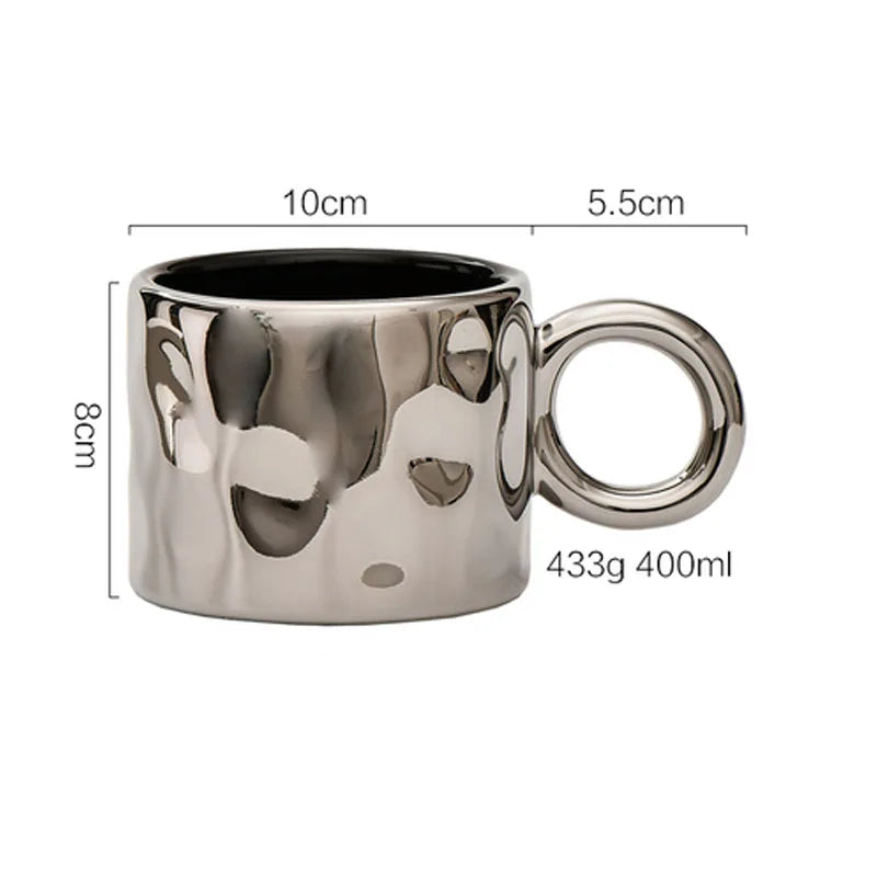 Linha Canecas Prateada Criativa 8 Modelos