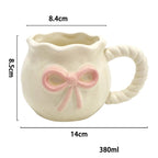 Caneca de Cerâmica 380ml com Laço & Coração