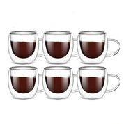 Jogo Mini Canecas 6 Pcs 100ml de Vidro