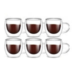 Jogo Mini Canecas 6 Pcs 100ml de Vidro