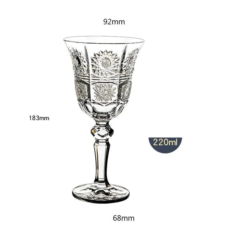 Taça Desenhada Artesanal de Vidro