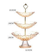 Fruteira Decorativa Dourada com 3 Cestas