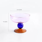 Taça de Sobremesa Elegante em Vidro Colorido