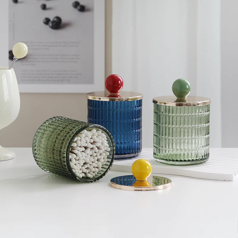 Pote de Vidro Multicolorido