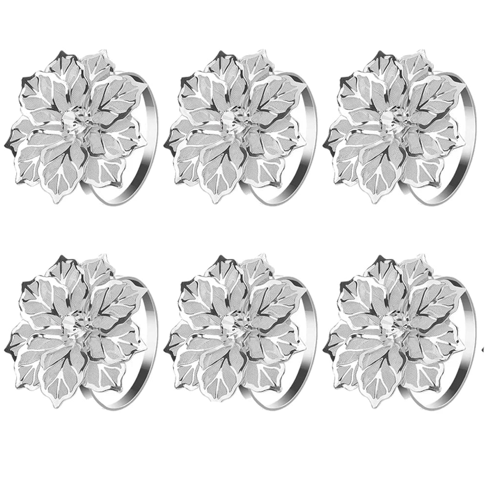 6 Anéis de Guardanapo em Metal 8 Modelos