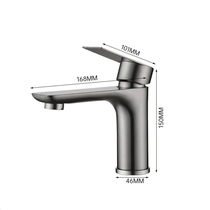 Torneira para Banheiro Quente e Frio em Inox