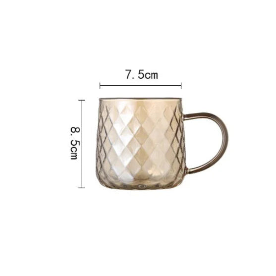 Ambarina cor diamante vidro chaleira doméstica resistente ao calor copo engrossado casa suco flor bule 1750 ml