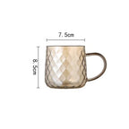 Ambarina cor diamante vidro chaleira doméstica resistente ao calor copo engrossado casa suco flor bule 1750 ml