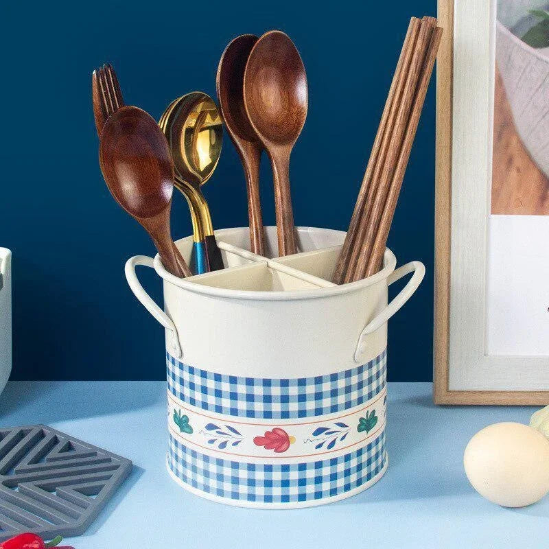 Organizador Vintage Multiuso para Utensílios de Cozinha