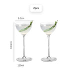 Kit Taças de Cristal para Coquetéis 120ml - 2 ou 4pcs