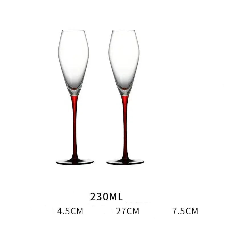 Conjunto de Taças de Cristal Francesas para Champanhe - 2 Peças