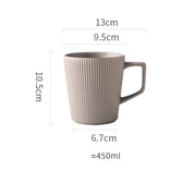 450ml canecas cerâmicas para homens e mulheres, copos de água da grande capacidade, para o café, leite, escritório, par