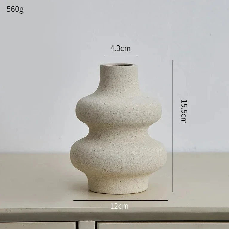 Vaso Branco em Cerâmica