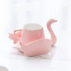 Xícara de Cerâmica Cisne com Pires - 110ml