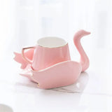 Xícara de Cerâmica Cisne com Pires - 110ml