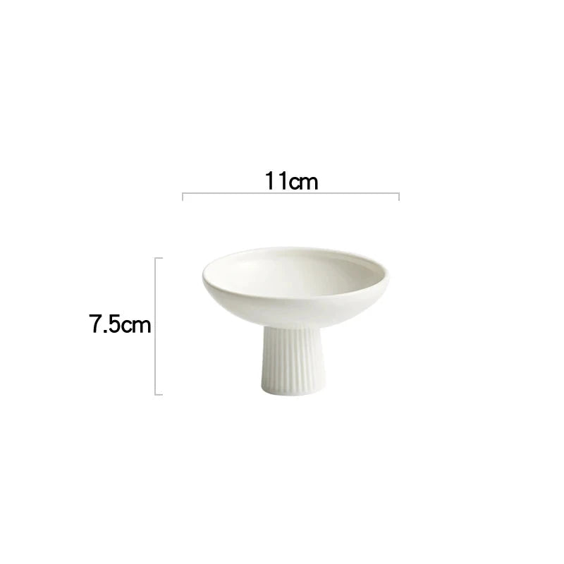 Bandeja com Base para Sobremesas em Cerâmica