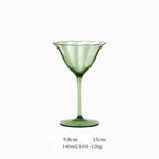 Taças de Cristal Verde Nórdico Retrô