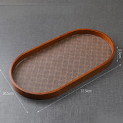 Bandeja de Vidro com Design Floral Begônia