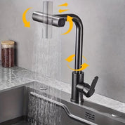 Torneira Black Cachoeira - Bico Giratório em Inox