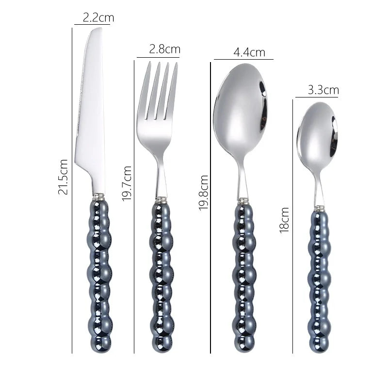 Conjunto Talheres Pérola 4 Pcs em Aço Inox