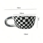 Caneca de Cerâmica Xadrez Criativa 200ml