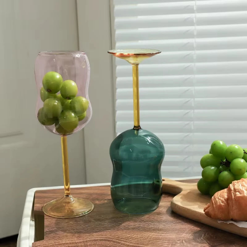 Taça de Vidro Borossilicato Artesanal Colorida - 300ml