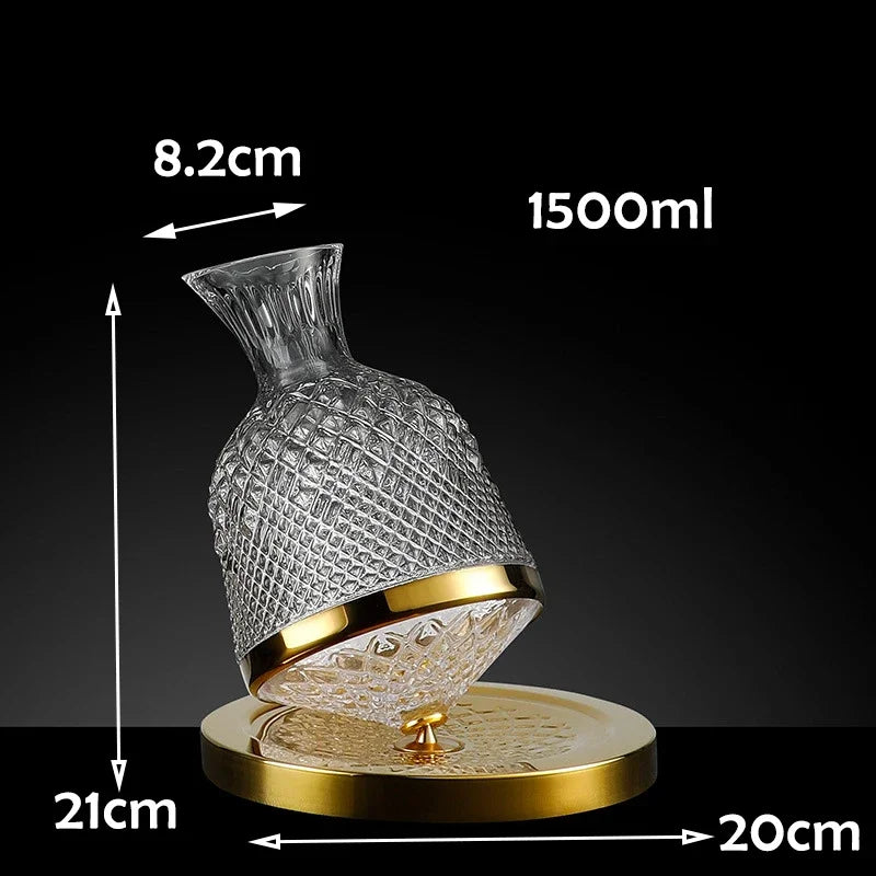 Decantador Rotativo Dourado e Prata