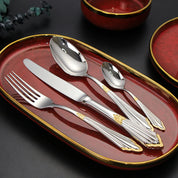 Kit Talheres Prata em Aço Inox - 8pcs