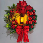 2025 guirlanda de natal jesus cristo com luz vermelha/dourada guirlanda porta feliz natal ornamento navidad ao ar livre decoração de festa de ano novo