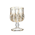 Garrafa de licor de vidro de cristal clássico europeu, copo de vinho estrangeiro, conjunto de vidro de uísque doméstico, conjunto de vinho de vidro de álcool