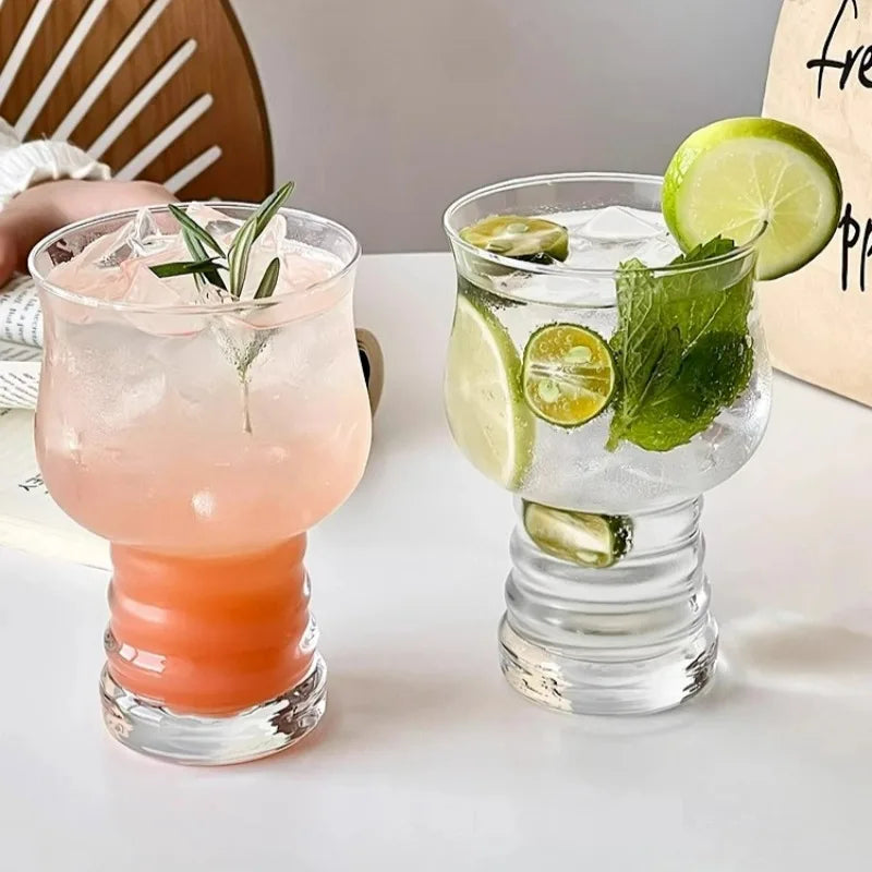 Copos de Vidro Espiral 450ml - Individual ou 2pcs