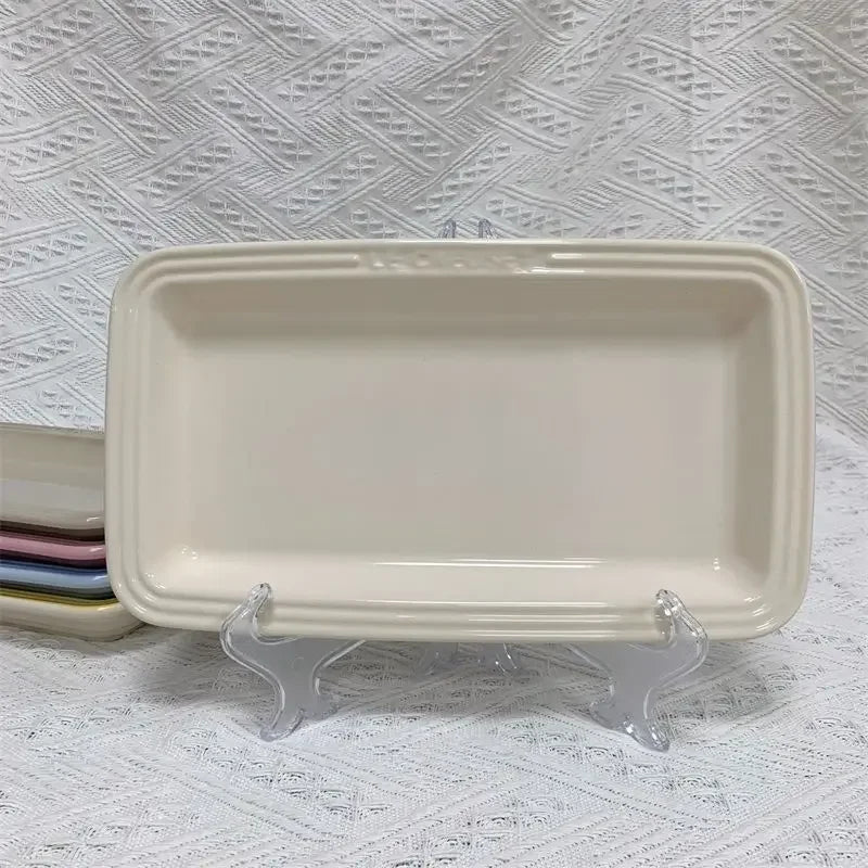 Bandeja Retangular em Porcelana
