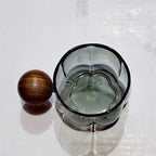 Caneca com Alça + Pires e Colher de Madeira - 200ml