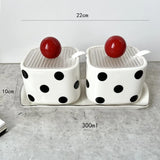 Porta Condimentos Bolinhas Cerâmica - Individual ou 2pcs