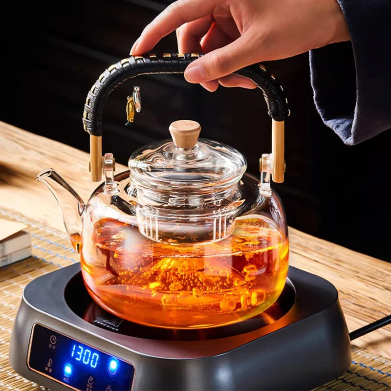 Chaleira de Vidro com Infusor para Chá