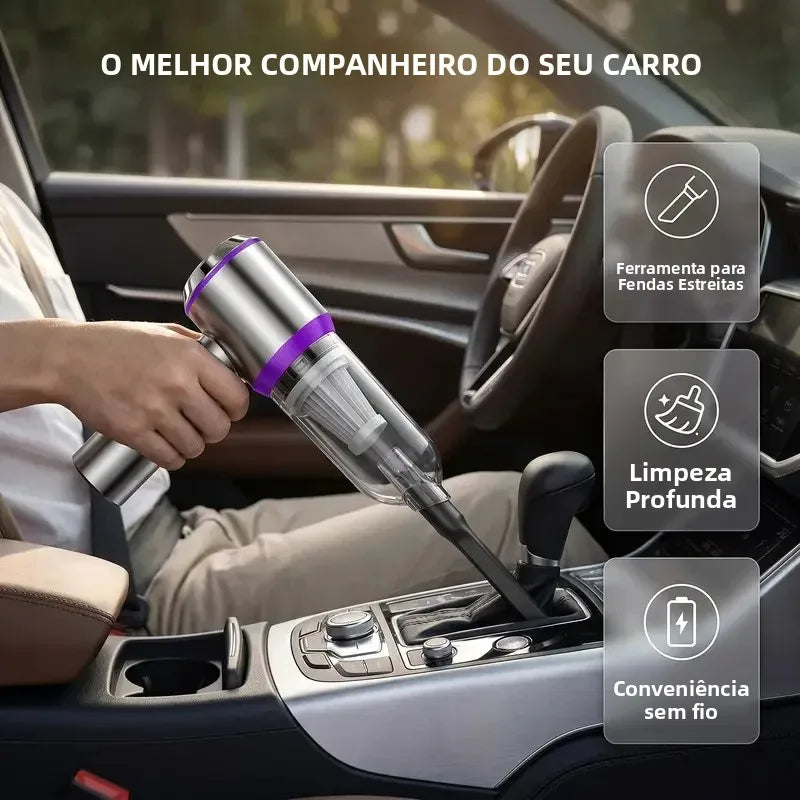 Aspirador de Pó Portátil 4 em 1 Sem Fio para Carro e Casa