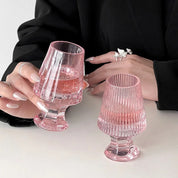 Taças de Cristal Rosa Estilo Francês - Individual ou 2pcs