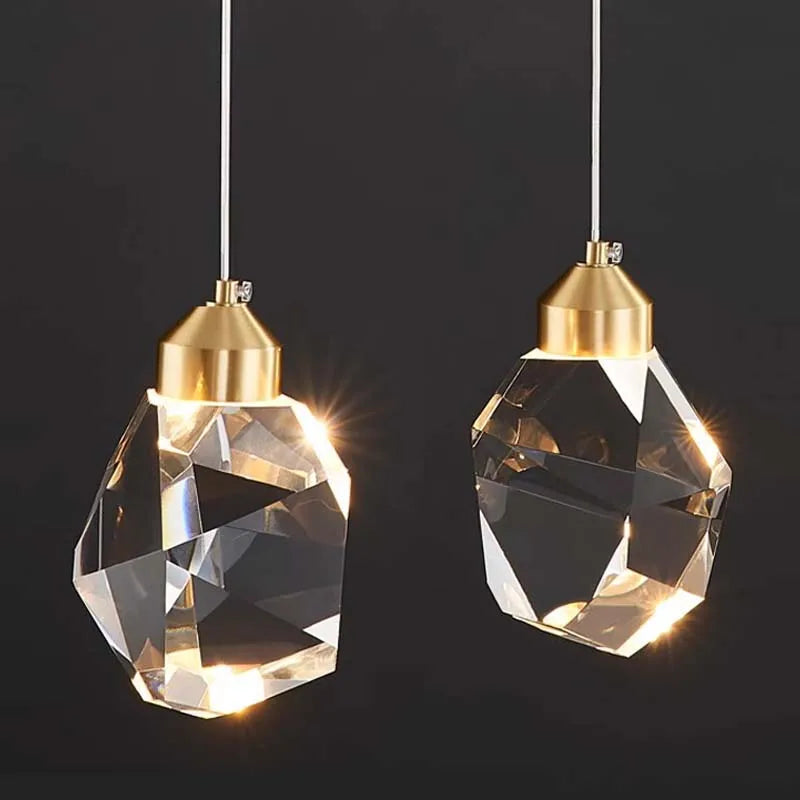 Pendente Lustre de Cristal e Cobre Luxo