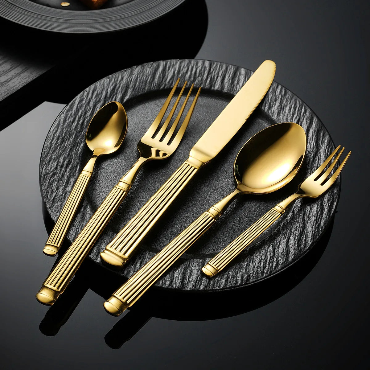 Conjunto Talheres Luxy em Aço Inoxidável - 5pcs