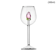 Taça de Vidro Criativa Rosas Espelhada