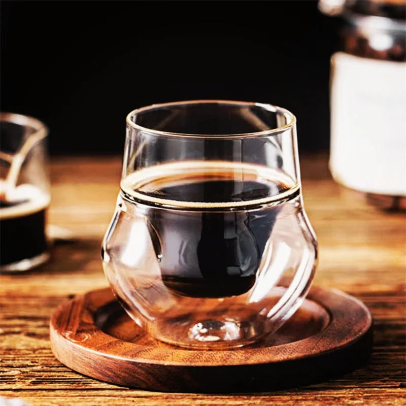 Copo Térmico de Vidro Duplo 120ml - Proteção Anti-escaldante