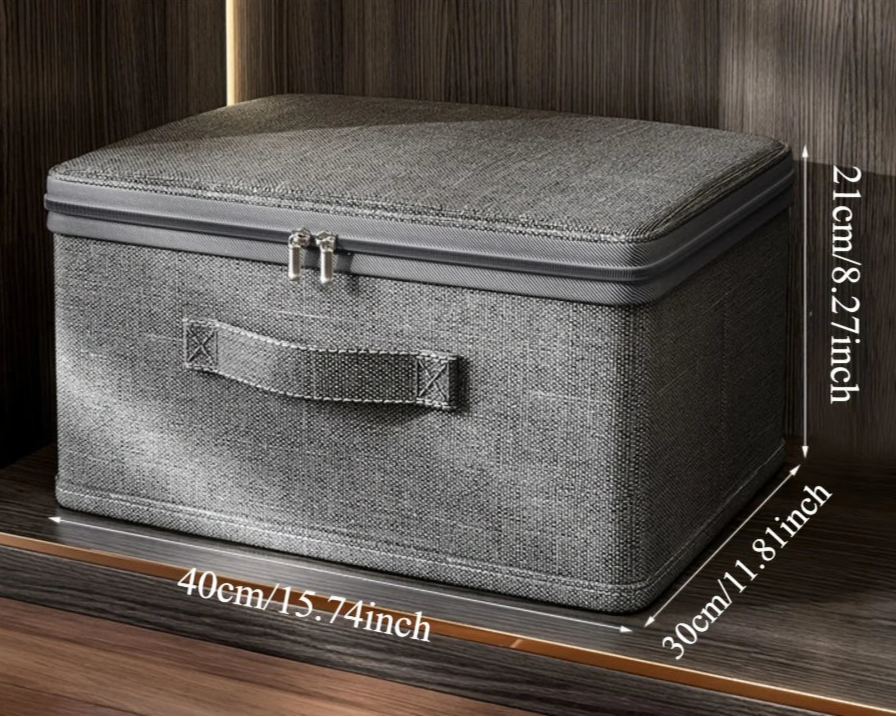 Caixa de Armazenamento de Lona Empilhável com Tampa